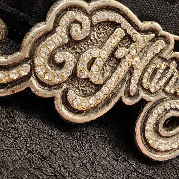 ED HARDY UNIQUE VINTAGE RHINESTONE BELT BUCKLE.....NEVER WORN! - Picture 3 of 4